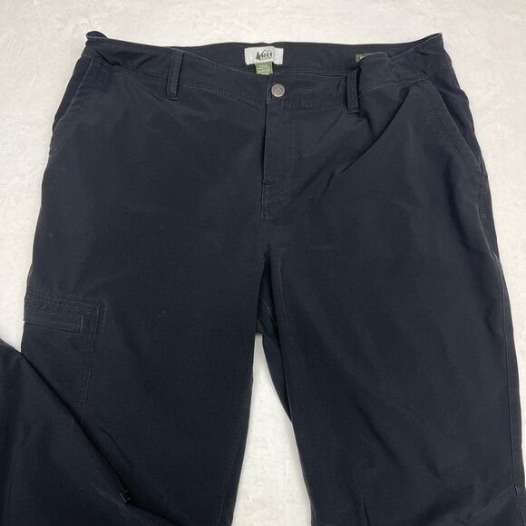 REI co-op Women’s Regular Fit Hiking Utility Black Pants Size 16 Petite - Picture 1 of 11